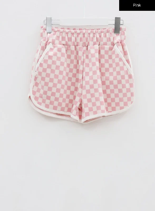 checkered-tank-top-and-shorts-set-bu12