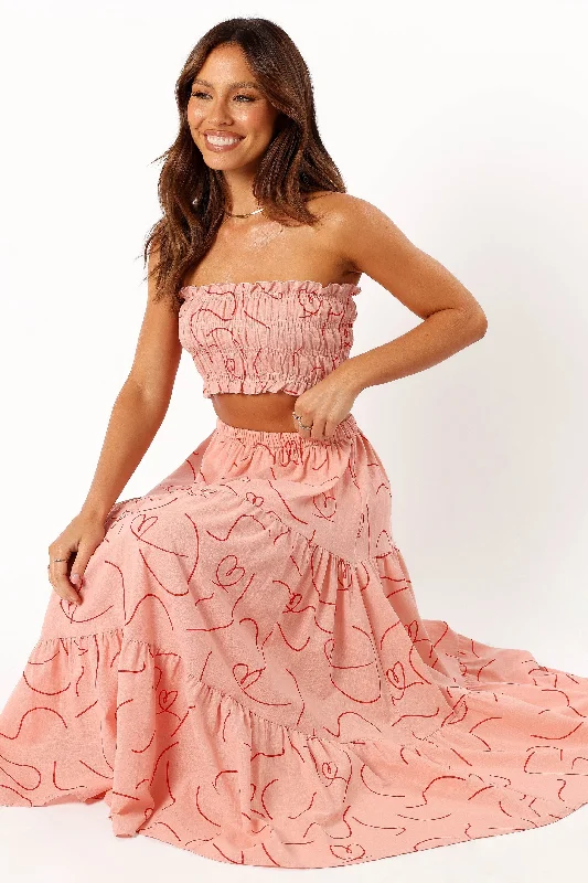 Francesca Two Piece Set - Pink Swirl