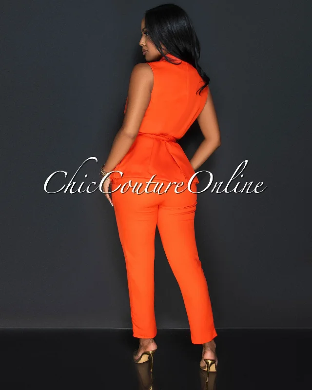 jaxine-orange-self-tie-vest-slim-legs-pants-set