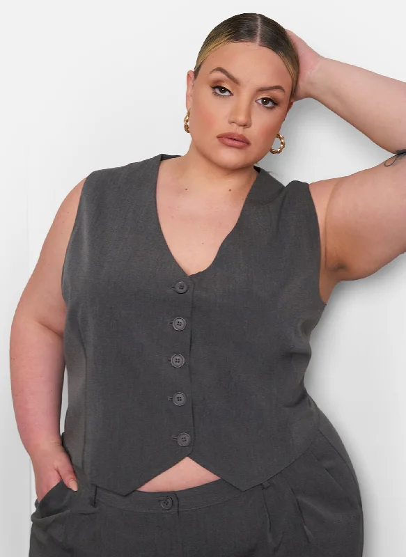 office-babe-button-up-vest-charcoal