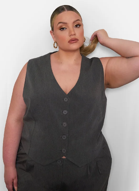 office-babe-button-up-vest-charcoal