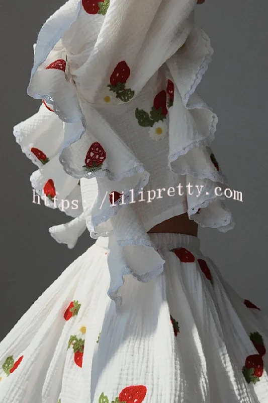 ranier-cotton-linen-blend-strawberry-print-ruffle-blouse-and-elastic-waist-mini-skirt-set