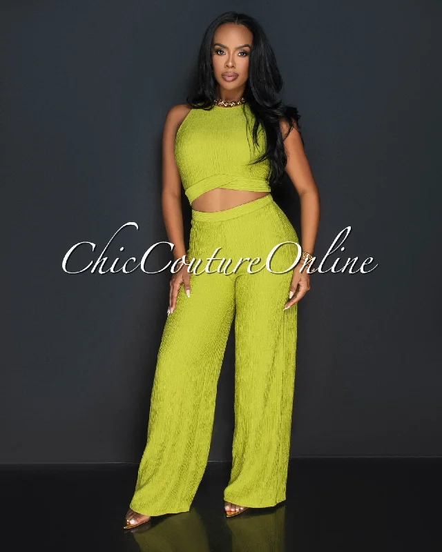 rohana-lime-crop-top-wide-pants-textured-set