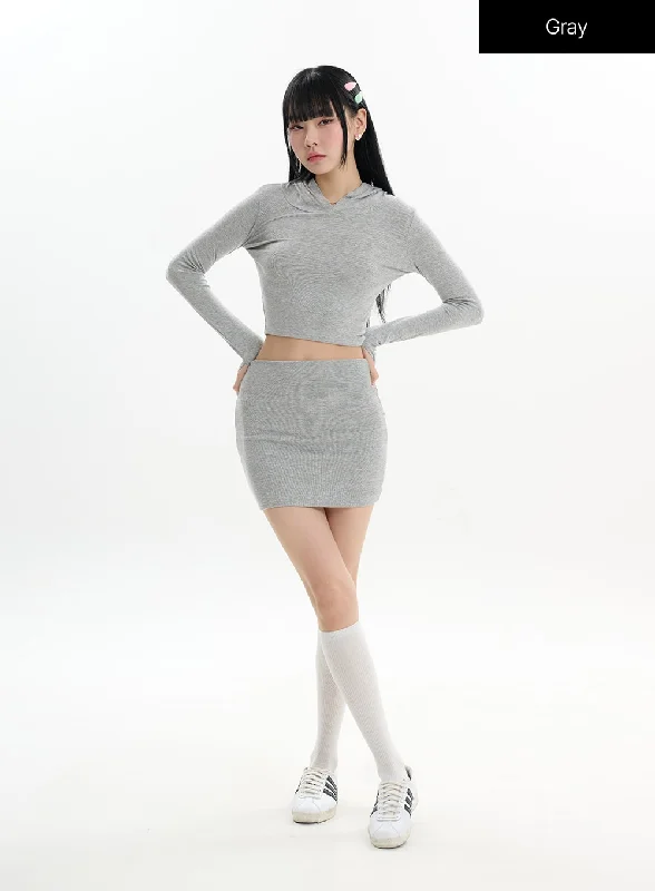 solid-long-sleeve-hoodie-mini-skirt-set-if413