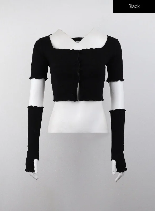 square-neck-crop-tee-with-hand-warmer-skirt-set-cj408