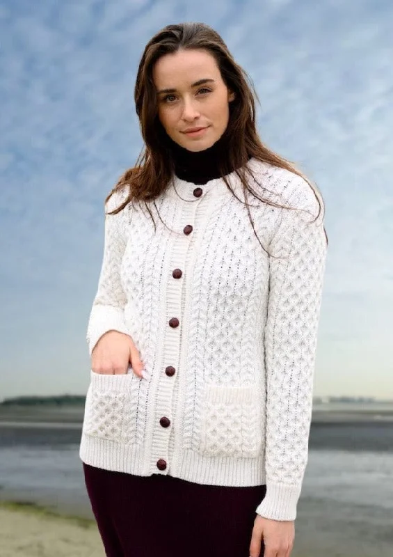 Aran Lumber Cardigan | Natural