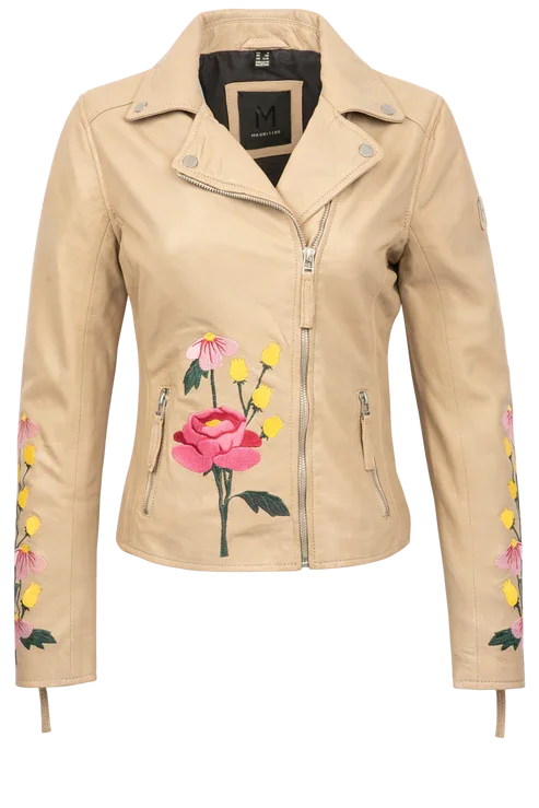 Peony Moto Leather Jacket