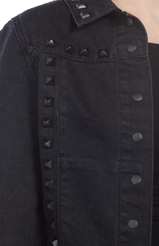 Black Studded Eisenhower Jacket