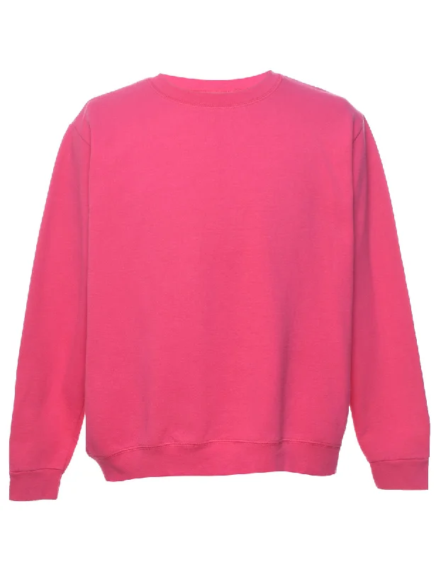 Pink Plain Sweatshirt - XL