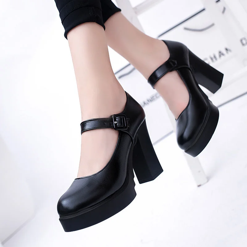 Thick Heel Waterproof Platform High Heels +