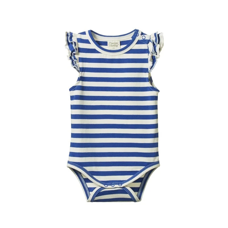 Nature Baby - Fleur Bodysuit - Sea Stripe