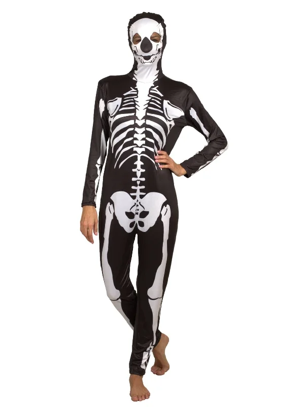 Adult Unisex Skeleton Full Bodysuit Costume