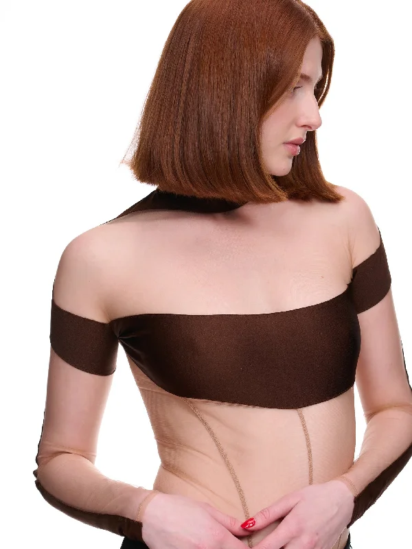 lllusion Bodysuit (1BO0148850-B7001-CHOCOLATE-NUD)