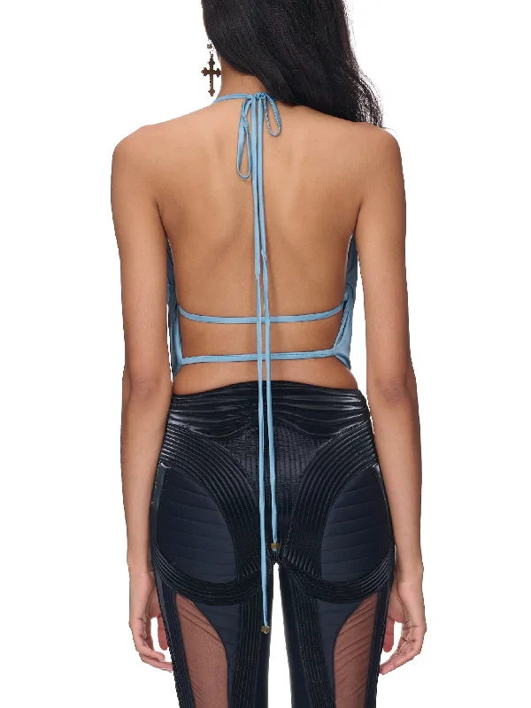 Draped Halter Bodysuit (4C003A-N0960-AGATA)