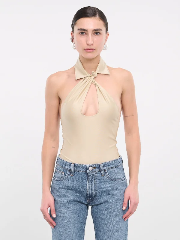 Cut-Out Bodysuit (COPJS75545-BEIGE)