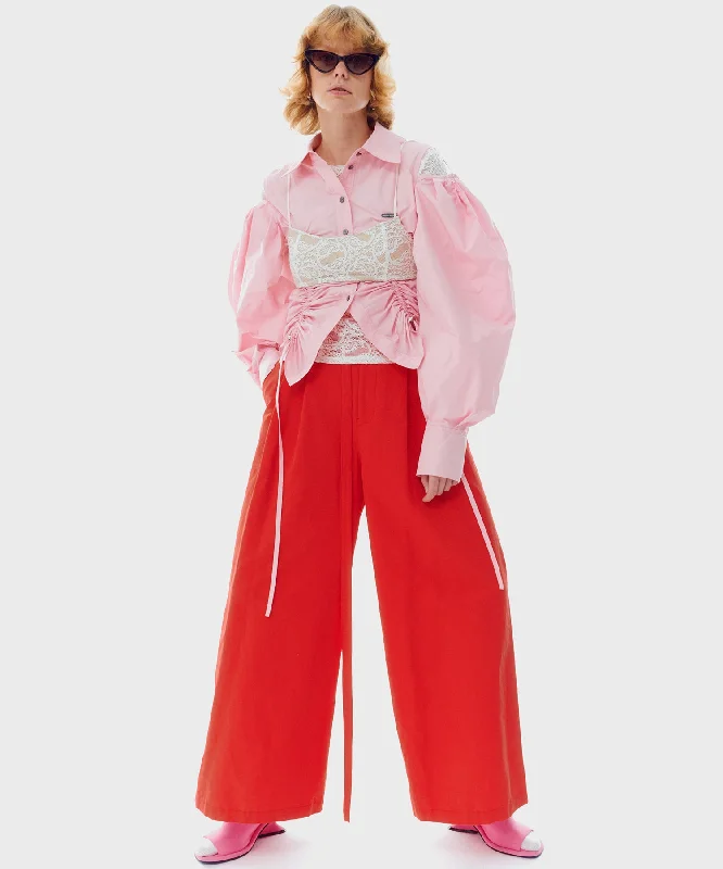 Two Tuck High Waist Wide Pants