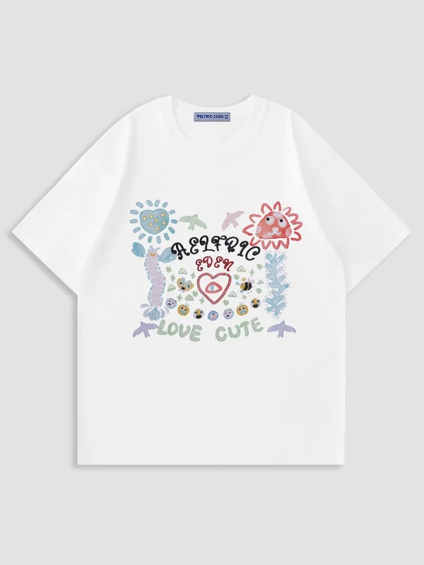 Aelfric Eden Colorful Cartoon Print Tee