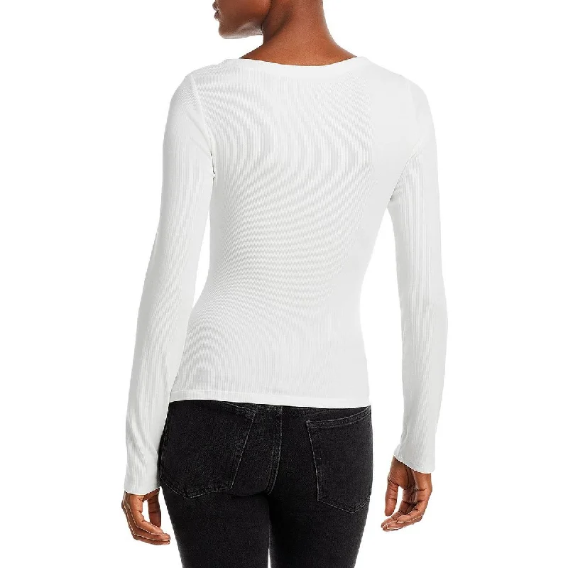 annalisa-womens-ruched-ribbed-pullover-top