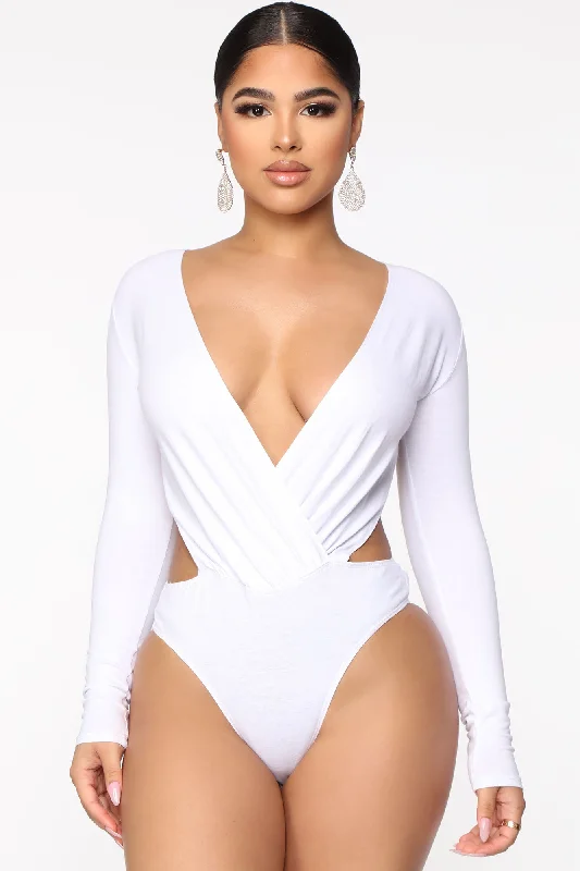 Bending All Rules High Cut Bodysuit - White