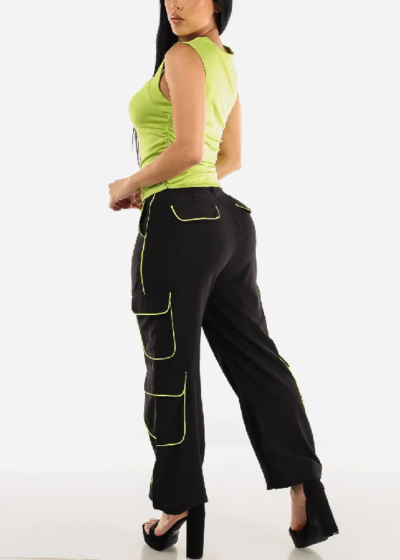 black-high-waist-cargo-jogger-pants-w-neon-yellow-trim-bt1320blknylw