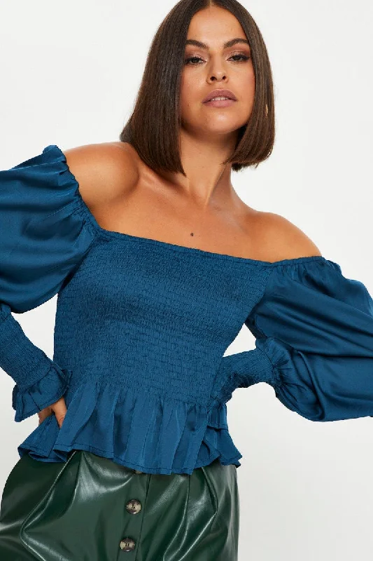 blue-peplum-blouse-long-sleeve-off-shoulder-wc13378-80b