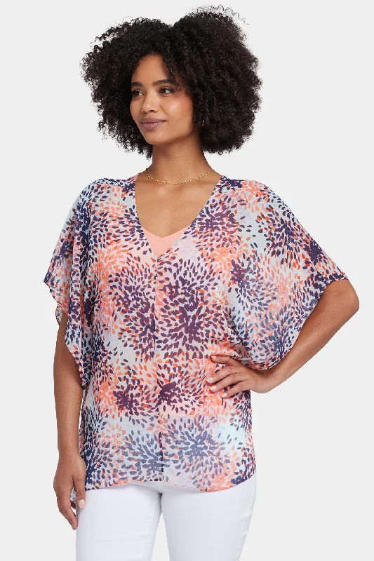 Chiffon Caftan Popover - Stargazer Desert Flower