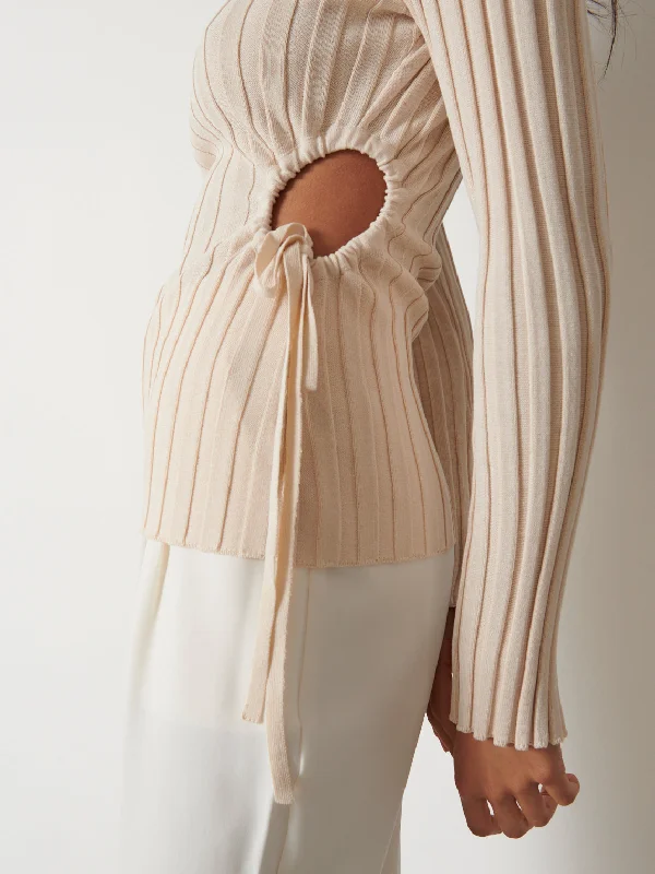 dahlia-cut-out-waist-knit-top-cream