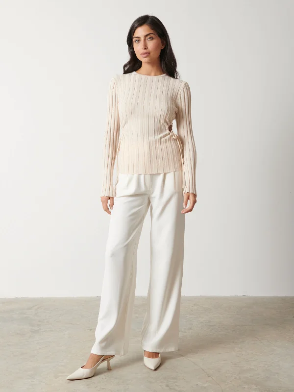 dahlia-cut-out-waist-knit-top-cream