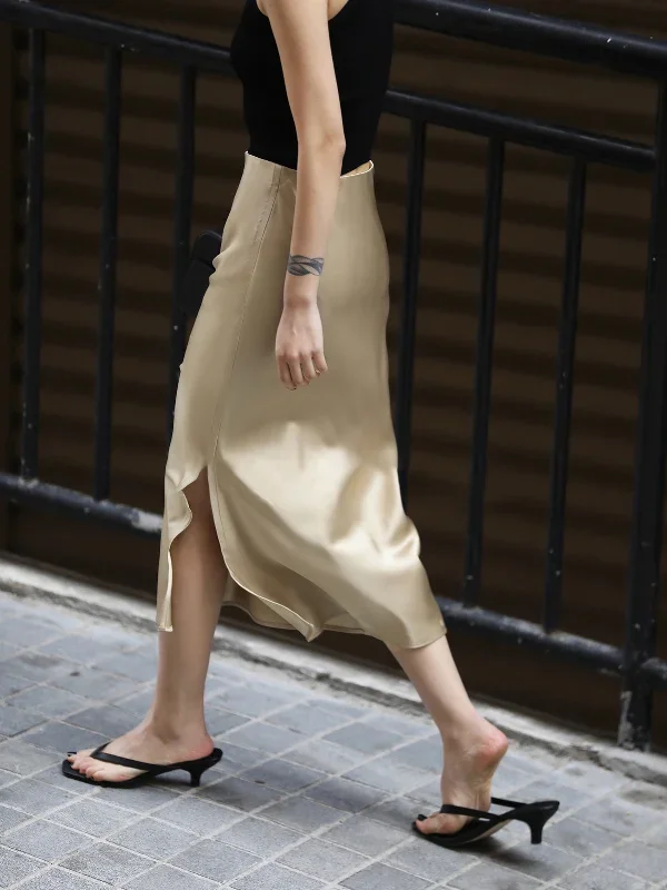 flowy-satin-skirt