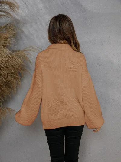 half-zip-dropped-shoulder-sweater