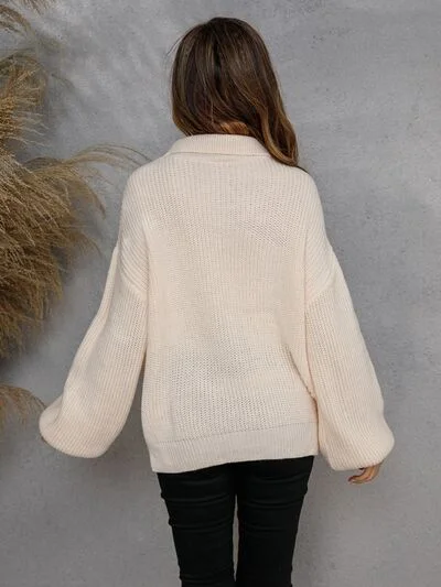 half-zip-dropped-shoulder-sweater