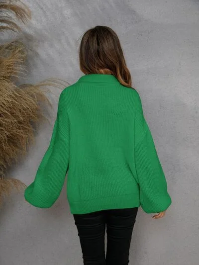 half-zip-dropped-shoulder-sweater