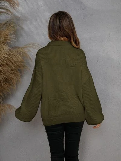 half-zip-dropped-shoulder-sweater