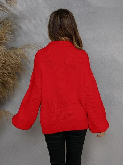 half-zip-dropped-shoulder-sweater