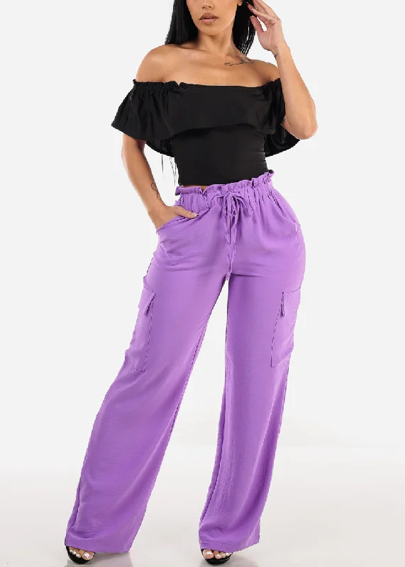 high-drawstring-waist-wide-leg-cargo-pants-purple-ip9069prpl