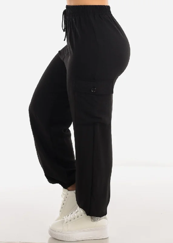 high-waist-black-cargo-elastic-jogger-pants-wp8456blk