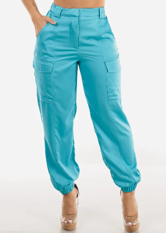 high-waist-satin-cargo-jogger-pants-aqua-bp05726aqua