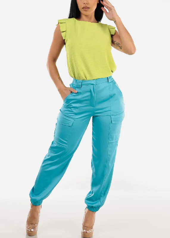 high-waist-satin-cargo-jogger-pants-aqua-bp05726aqua