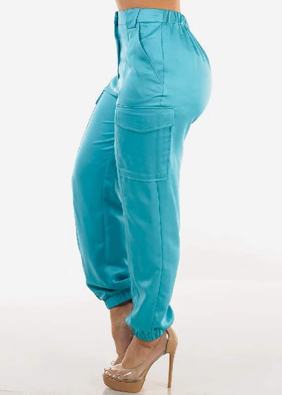 high-waist-satin-cargo-jogger-pants-aqua-bp05726aqua