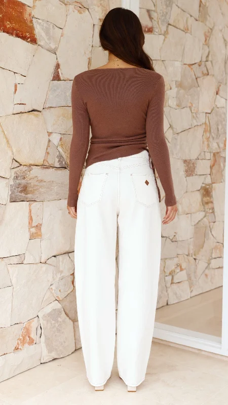 lakota-asymmetrical-long-sleeve-top-chocolate