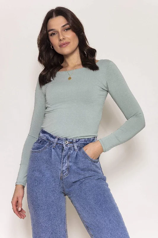 Long Sleeve Top in Mint