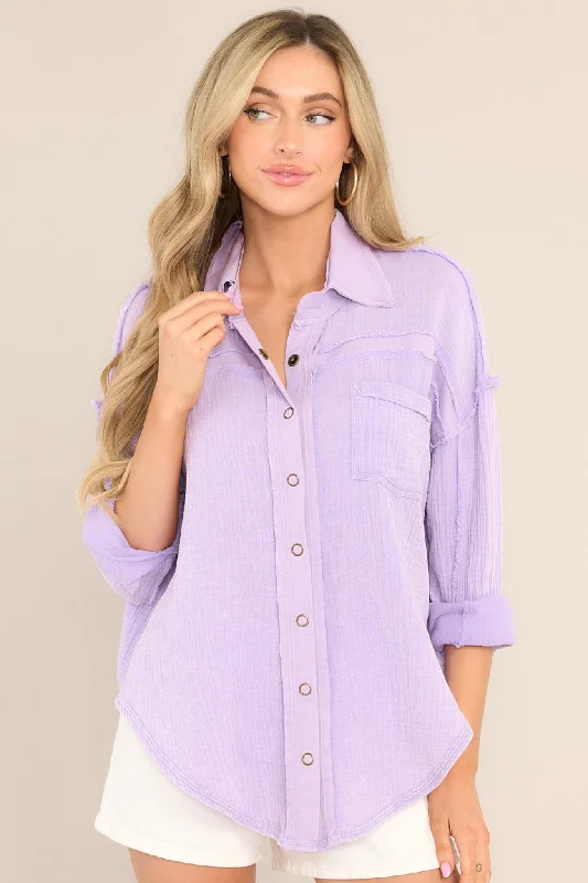 make-life-great-lavender-button-front-top