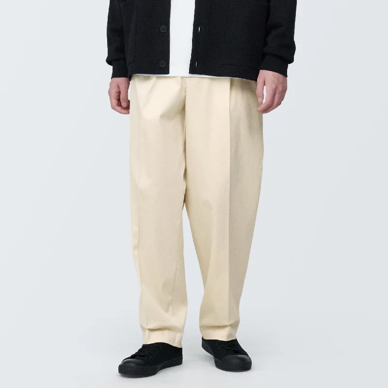 Men's Stretch Chino Tuck Wide Pants