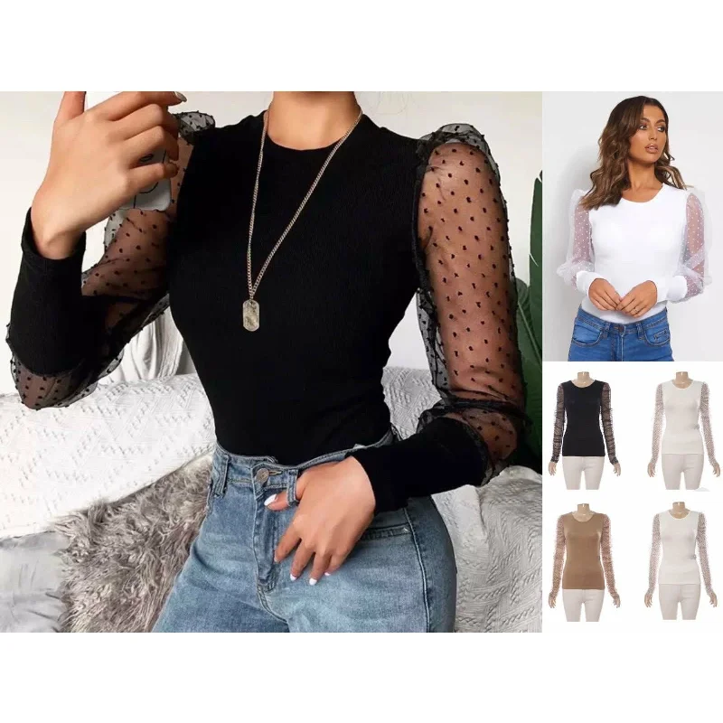 mesh-puff-sleeve-elegant-tops-1