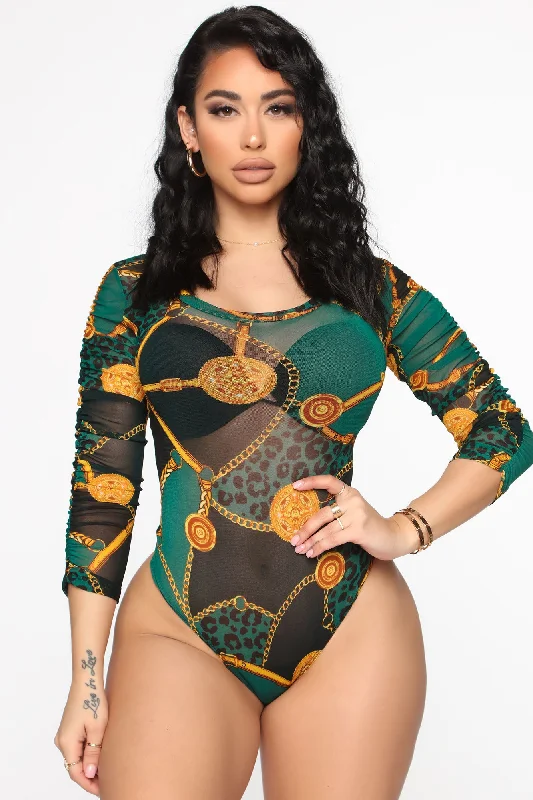 Mesh With Me Bodysuit - Hunter