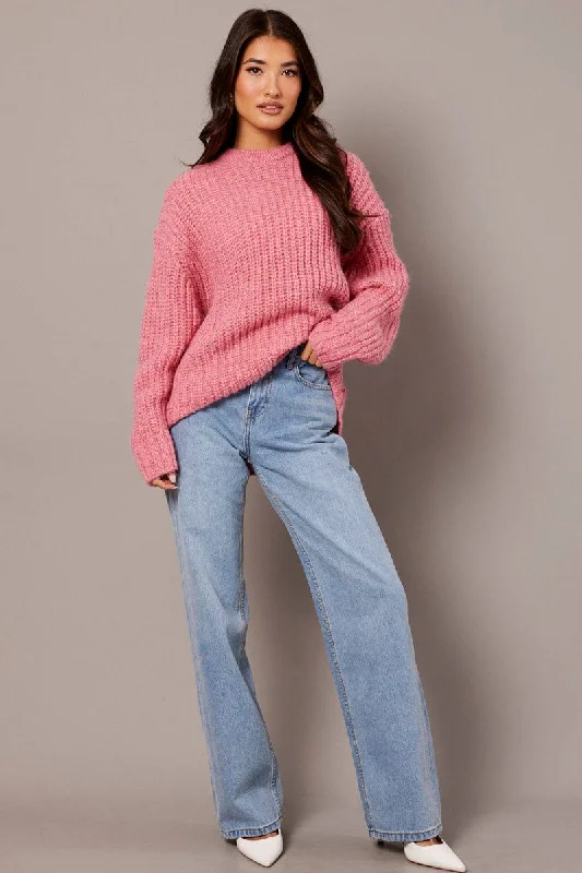 pink-knit-top-long-sleeve-chunky-kn2151-45r-1