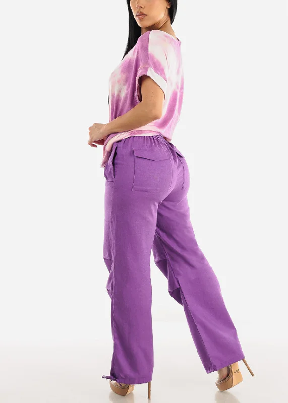 purple-linen-high-waisted-knee-pleats-jogger-pants-6885pnviolet