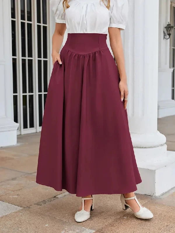 scarlet-darkness-skirt-women-renaissance-elastic-high-waist-swing-skirt-with-pockets