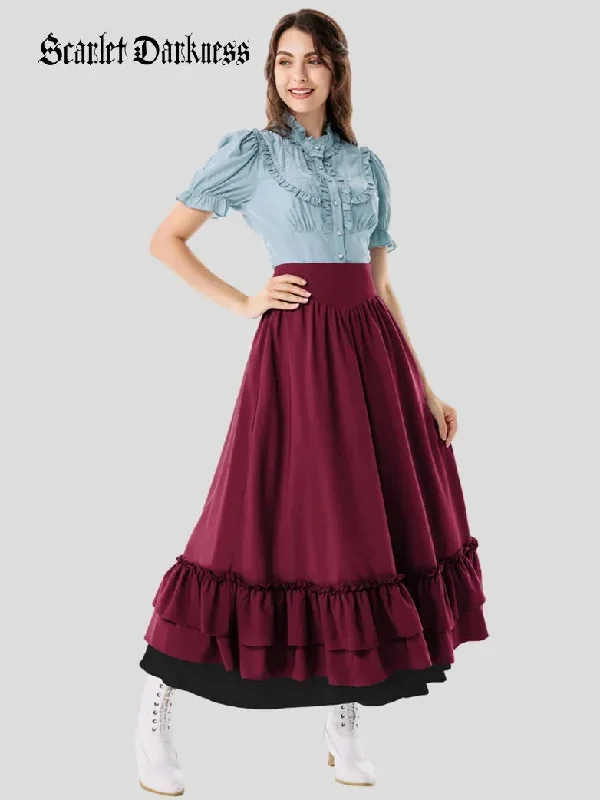 scarlet-darkness-women-skirts-victorian-dual-layer-ruffled-hem-back-adjustable-skirt-1