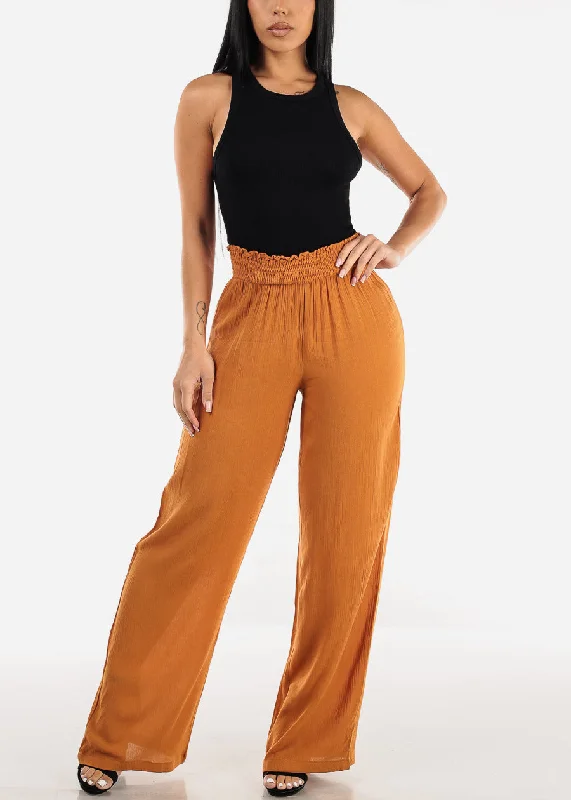 smocked-waist-wide-legged-pants-camel-bp05789amber